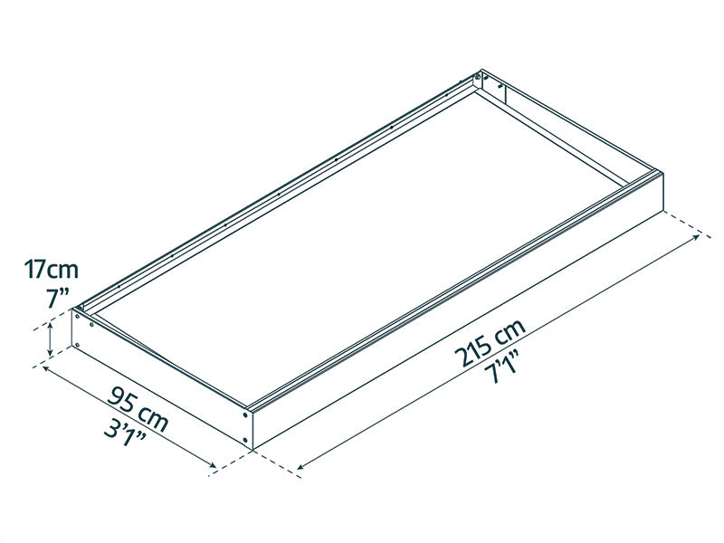 Auvent de porte Sophia 2150, Palram/Canopia, 0,95x2,15x0,17m, Gris foncé/Transparent
