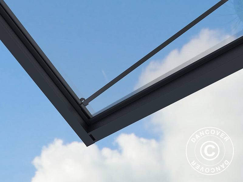 Marquise Sophia XL 3000, Palram/Canopia, 1,40x2,86x0,17m, Gris foncé/Transparent
