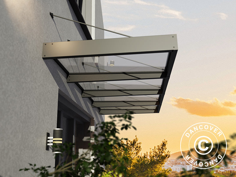 Canopy Sophia XL 4000, Palram/Canopia, 1.40x3.79x0.17 m, Dark Grey/Clear