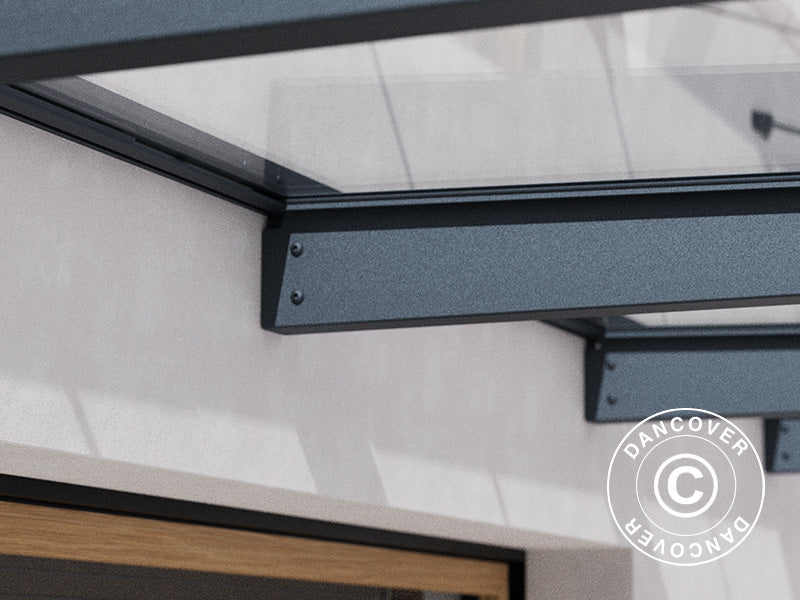 Canopy Sophia XL 5000, Palram/Canopia, 1.40x4.71x0.17 m, Dark Grey/Clear