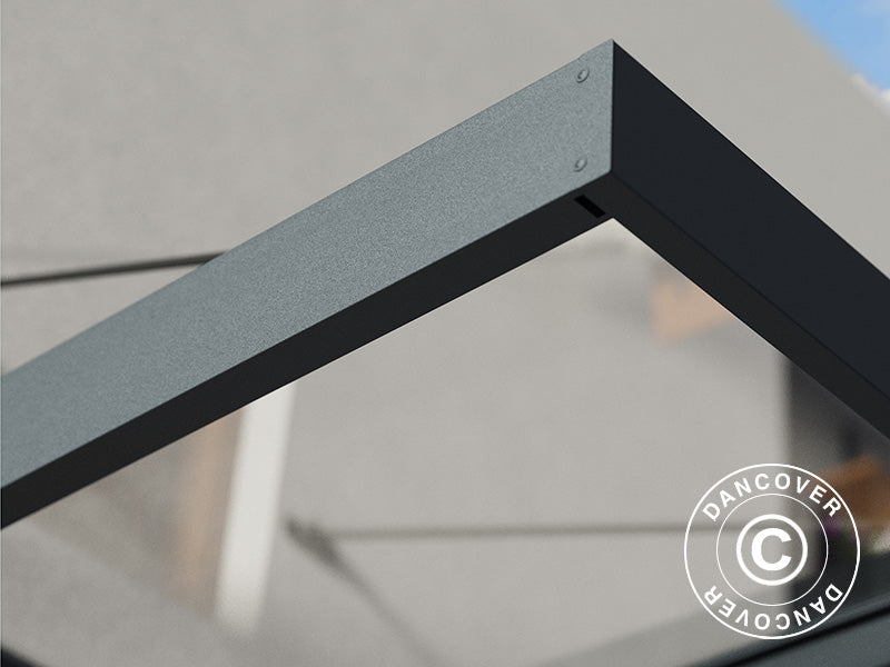 Marquise Sophia XL 5000, Palram/Canopia, 1,40x4,71x0,17m, Gris foncé/Transparent