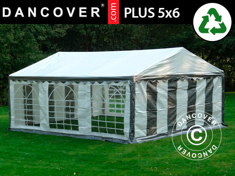 Marquee PLUS 5x6 m PE 700, Grey/White