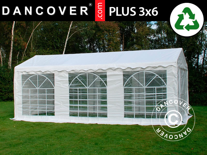 Marquee PLUS 3x6 m PE 700, White