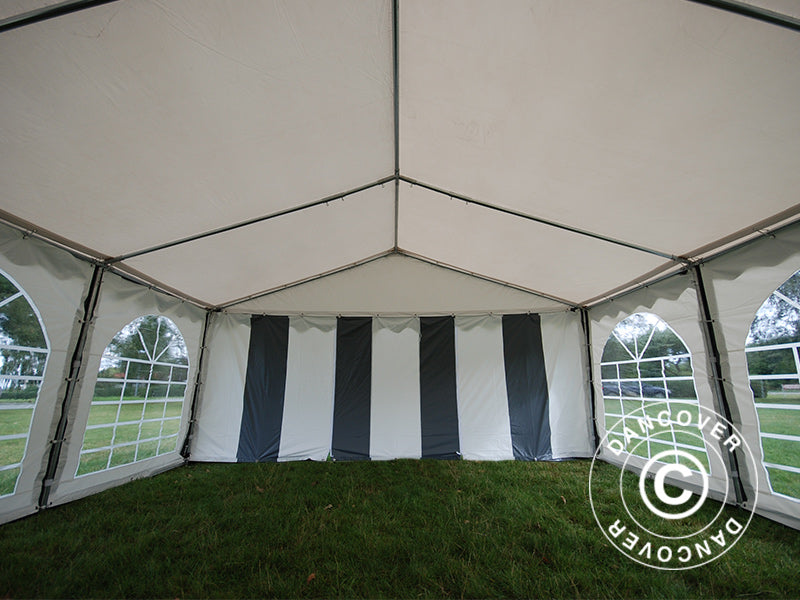Partyzelt Original 3x6m PVC 900, Grau/Weiß