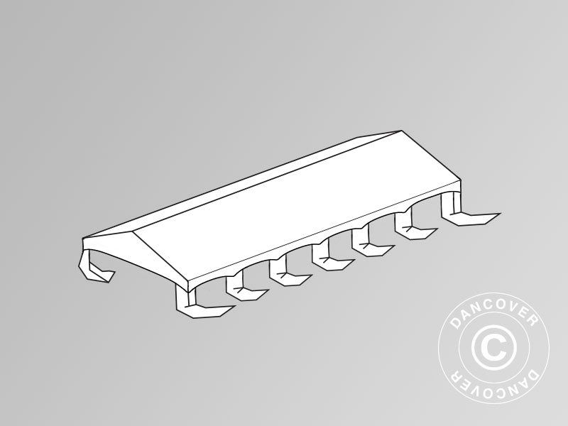 Dachplane für das Partyzelt Exclusive 6x12m PVC, "Arched", Weiß