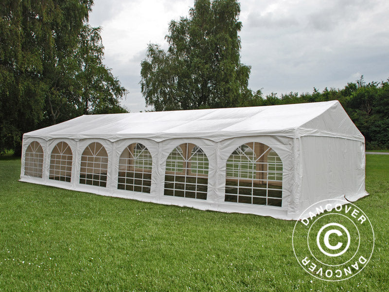 Juhlateltta Exclusive 6x12m PVC 900, "Arched", Valkoinen