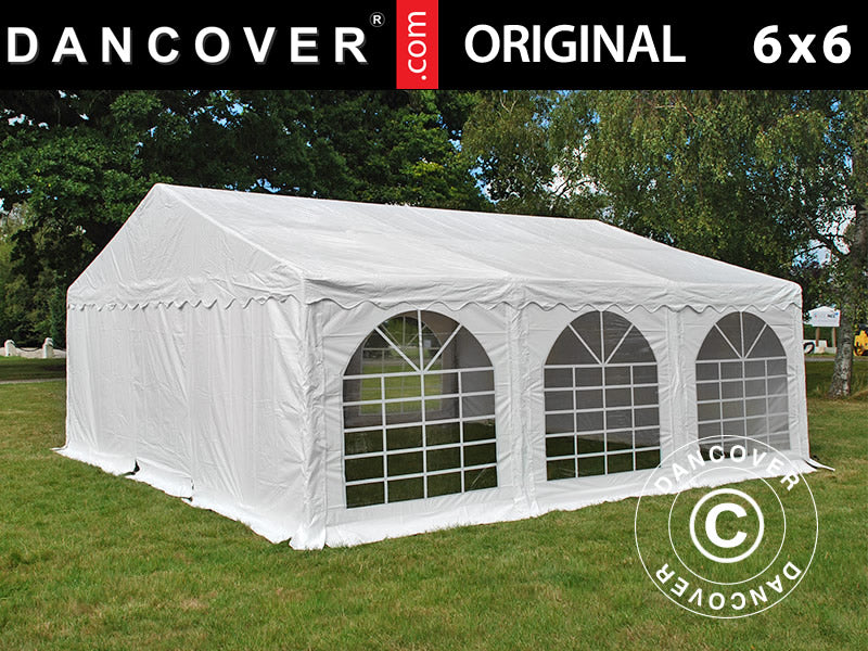 Juhlateltta Original 6x6m PVC 900, Valkoinen