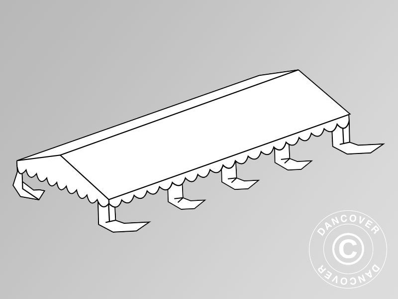 Cubierta para el techo para Carpa para fiesta SEMI PRO Plus 6x8m PVC, Blanca
