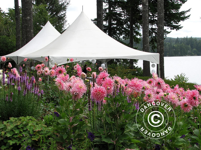 Pagodi juhlateltta PartyZone 4x4m, PVC, Valkoinen