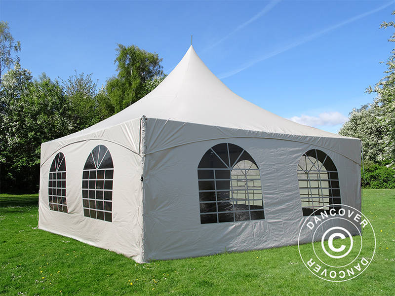 Pagoden-Partyzelt PartyZone 6x6m, PVC, weiß