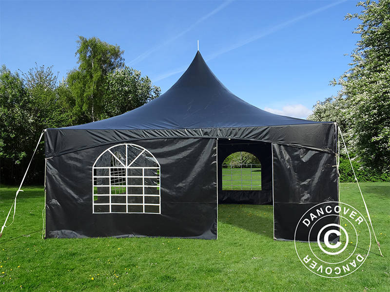 Tenda para Festas Pagoda PartyZone 5x5m, PVC, Preta