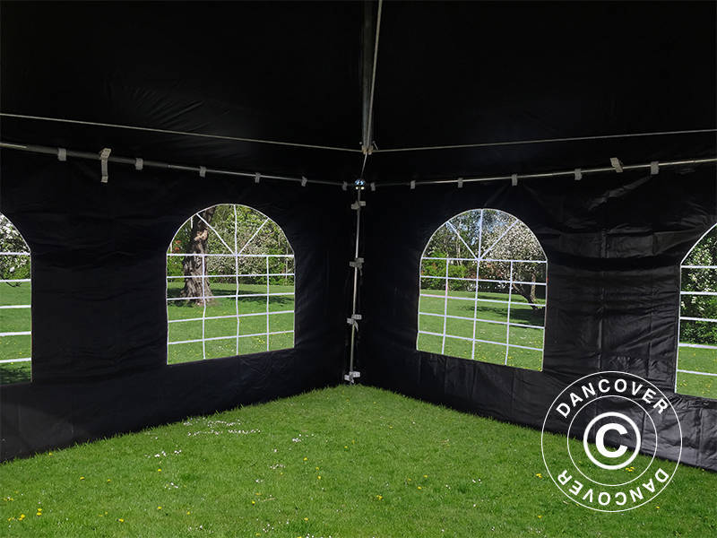 Tenda para Festas Pagoda PartyZone 5x5m, PVC, Preta