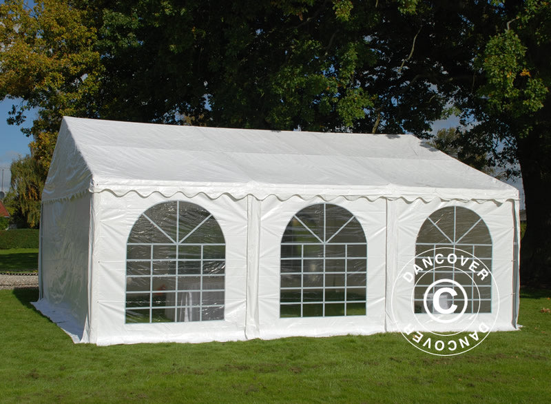 Partyzelt SEMI PRO Plus 7x7m PVC 900, Weiß