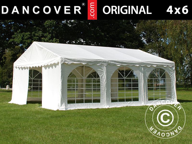 Partyzelt Original 4x6m PVC 900, Weiß