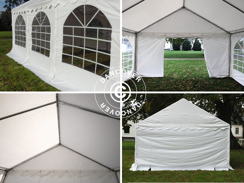 Partyzelt Original 4x6m PVC 900, Weiß