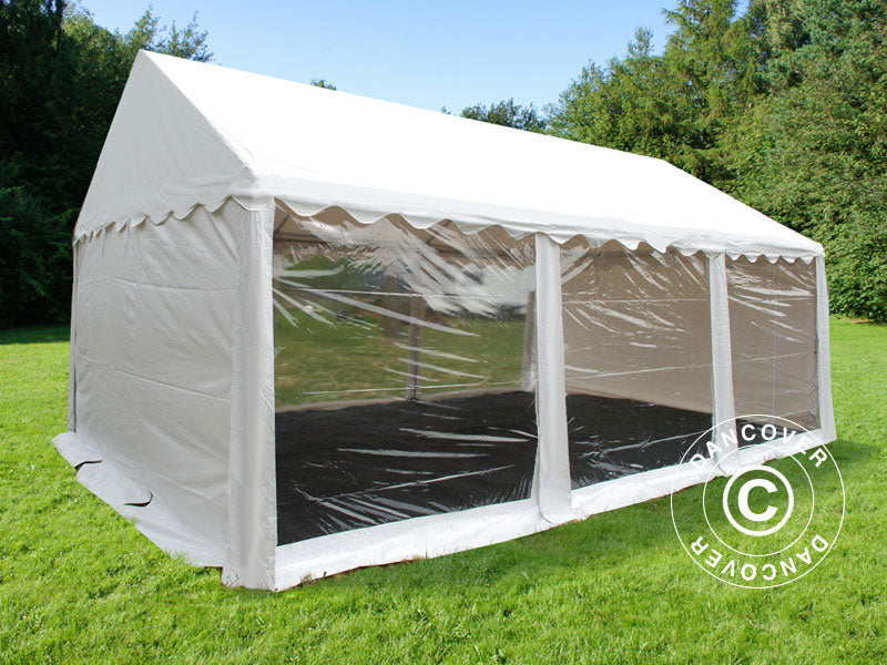 Carpa para fiestas Original 4x6m PVC 900, Panorámica, Blanco