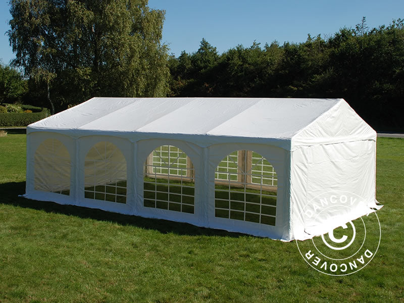 Tendone per feste Original 4x8m PVC 900, "Arched", Bianco