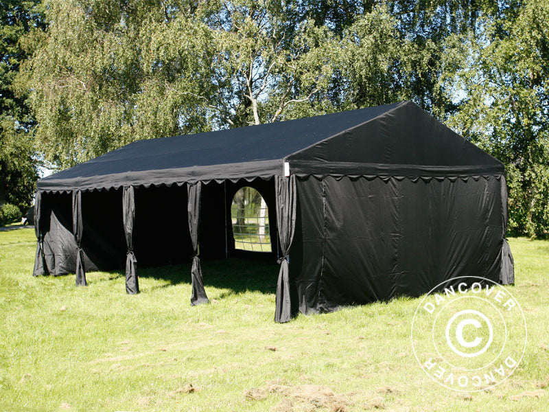 Partyzelt UNICO 5x8m, Schwarz