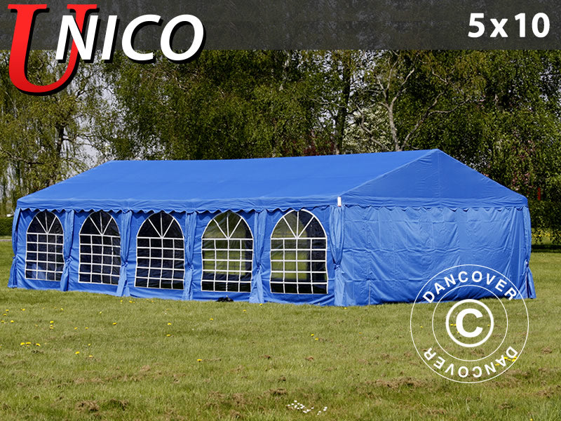 Partyzelt UNICO 5x10m, Blau