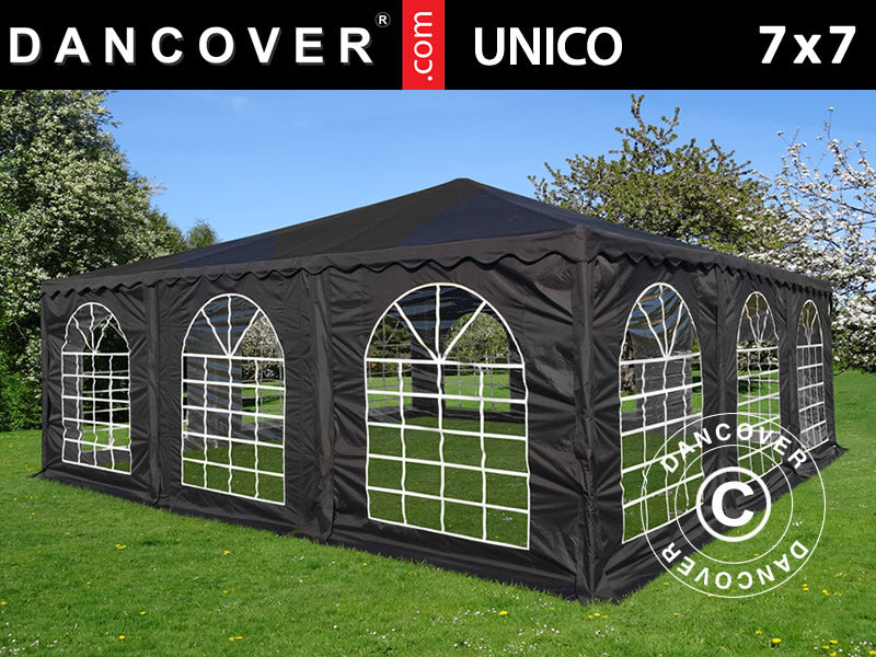 Carpa para fiestas Pagoda UNICO 7x7m, Negra