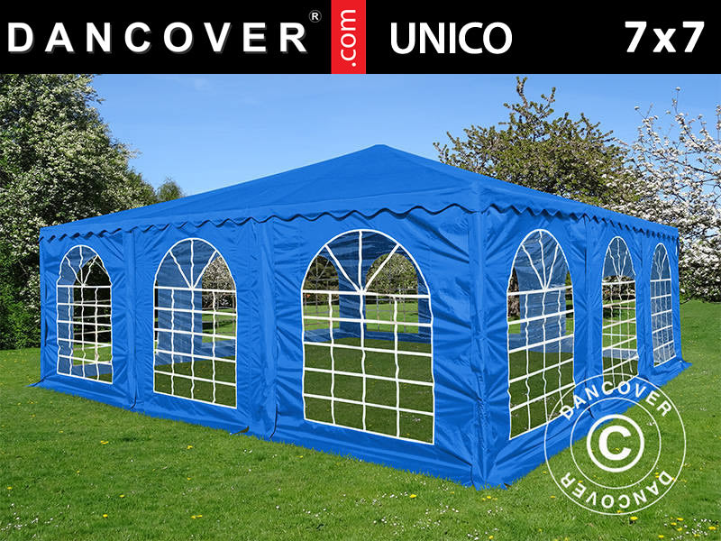 Partyzelt Pagoda UNICO 7x7m, Blau