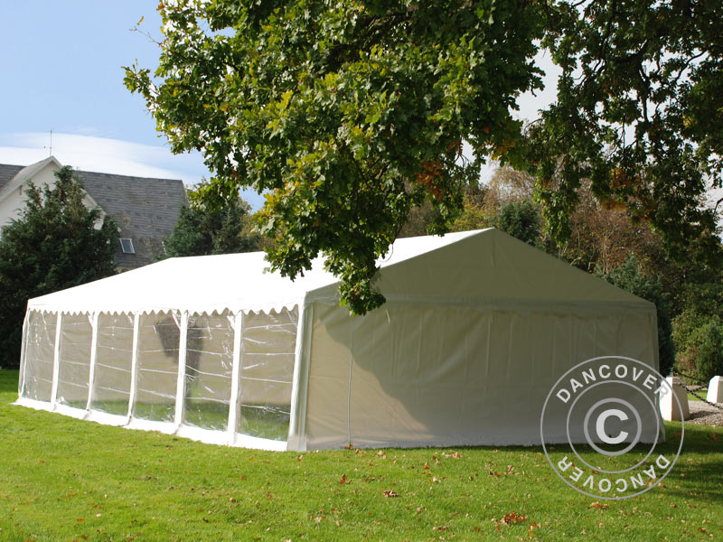 Marquee Exclusive 6x12 m PVC 900, White, Panorama