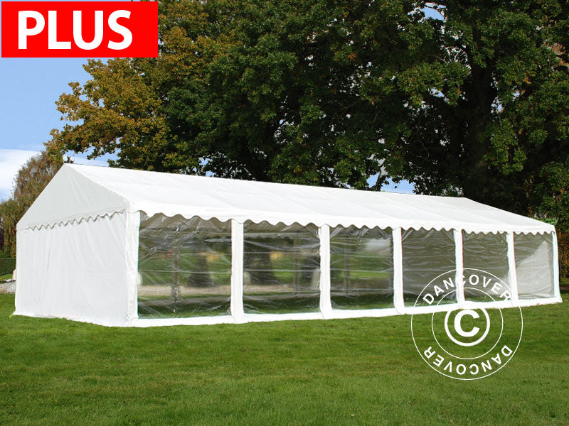 Tente de réception Exclusive 6x12m PVC 900, Blanc, Panorama