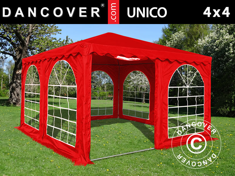 Pagoda Marquee UNICO 4x4 m, Red