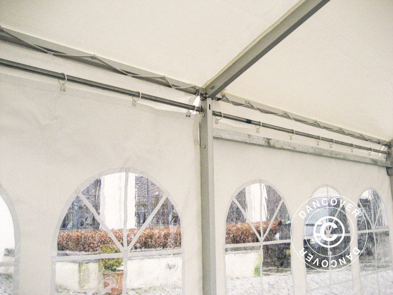 Carpa para eventos profesional EventZone 9x9m PVC, Blanca