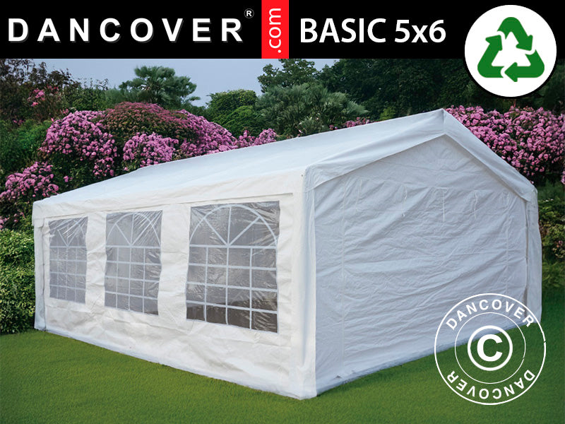 Marquee Basic 5x6 m PE 500, White