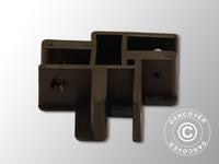 Conector de 3 vias para barra de tesoura, Preto