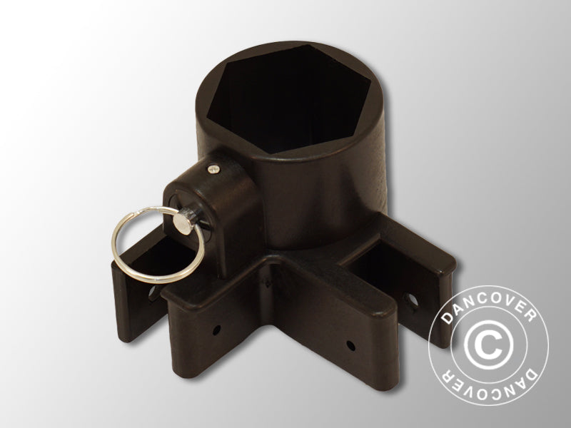 Fitting for corner leg, Black