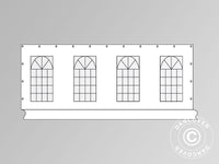 Šoninė sienelė su langais PLUS palapinei 8m, Balta