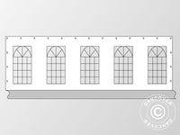 Seitenwand mit Fenster für Partyzelt PLUS 10m, Weiß/Grau