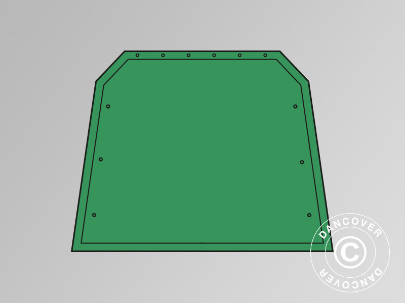 Endwall/door for Storage tent PRO 2.4x3.6 m and 2.4x6 m PVC, Green