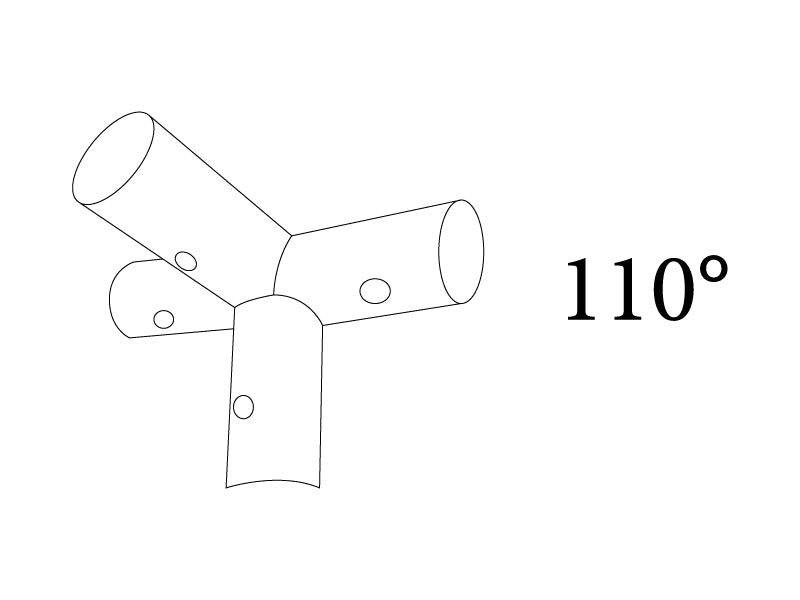 4-ways connector, Ø42 mm, 110°