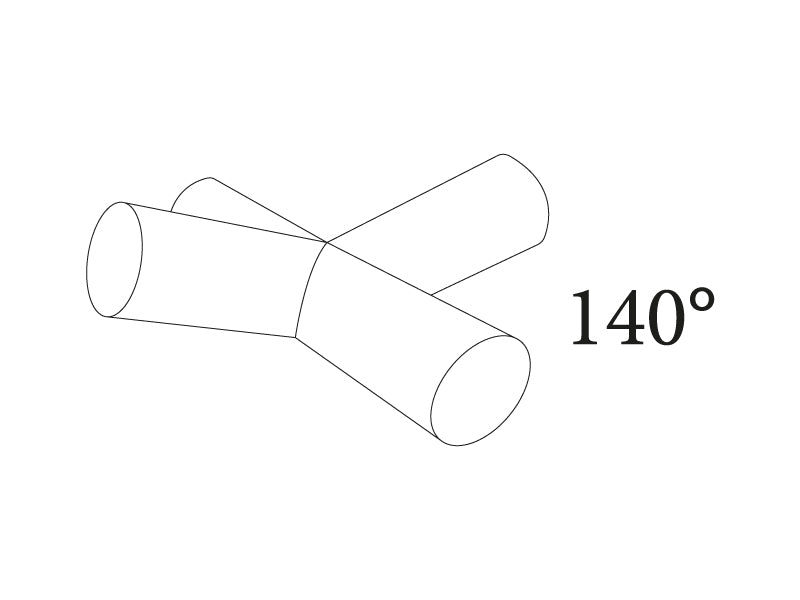 4-ways connector, Ø42 mm, 140°