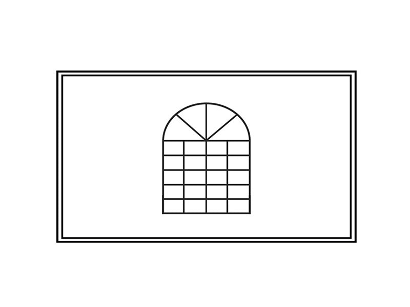 Bočna stranica s prozorom za Partyzone Pagoda, 4m, Bijela