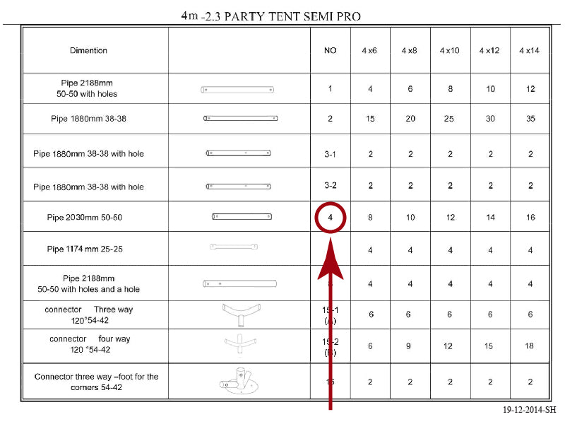Tubo per il tetto, Ø50mm, 2030mm