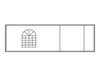 Sidewall w/door for PartyZone Pagoda, 5m, White