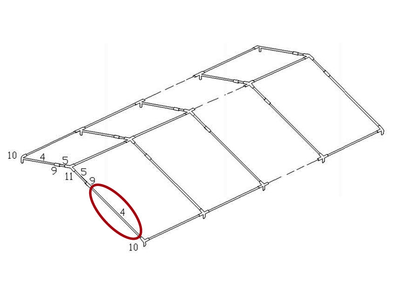 Dachrohr, Ø50mm, 1940mm