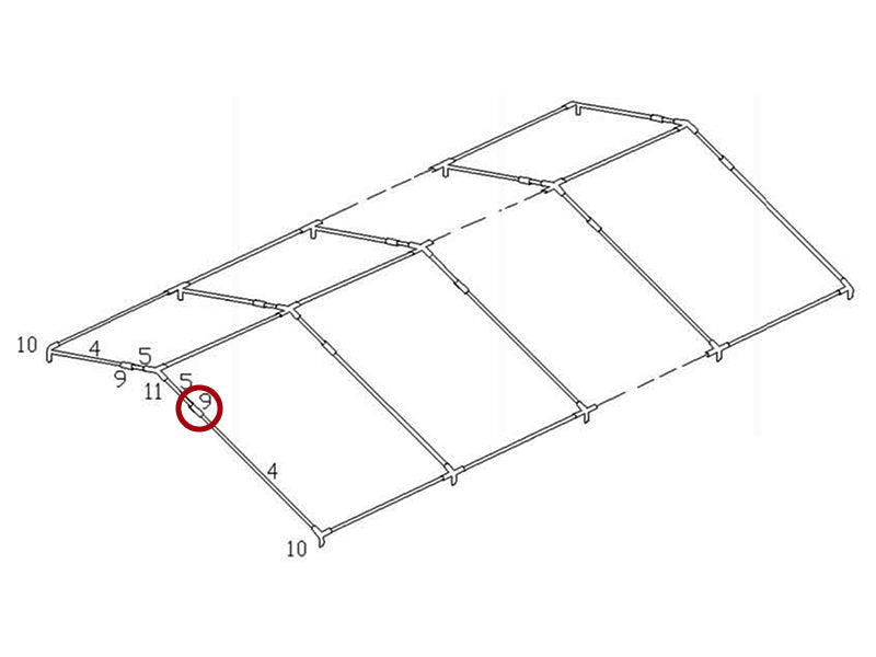 2-ways connector, Ø54 mm