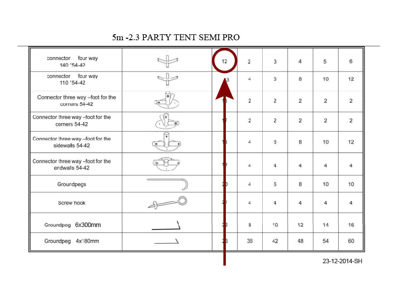 Detaļa, 4-virzienu savienojums, Ø42+Ø54mm, 140°