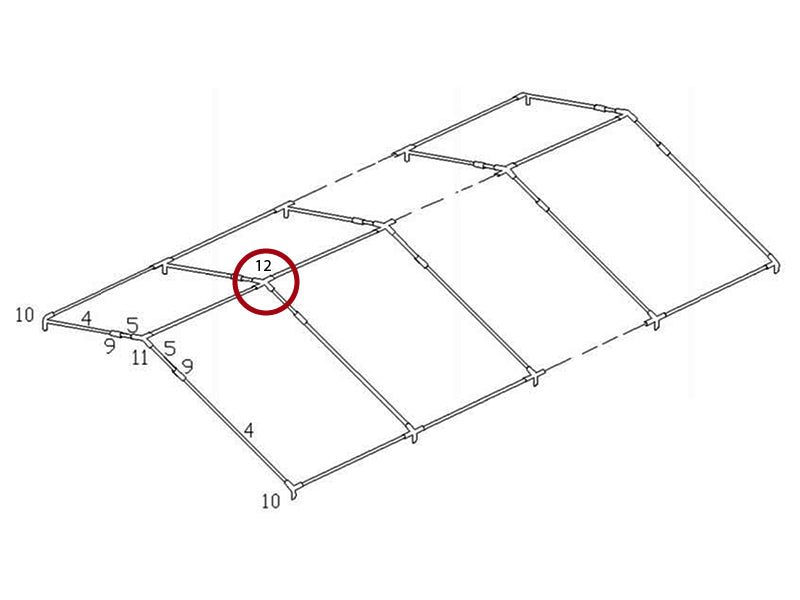 Detaļa, 4-virzienu savienojums, Ø42+Ø54mm, 140°
