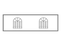 Sidewall w/window for PartyZone Pagoda, 6m, White