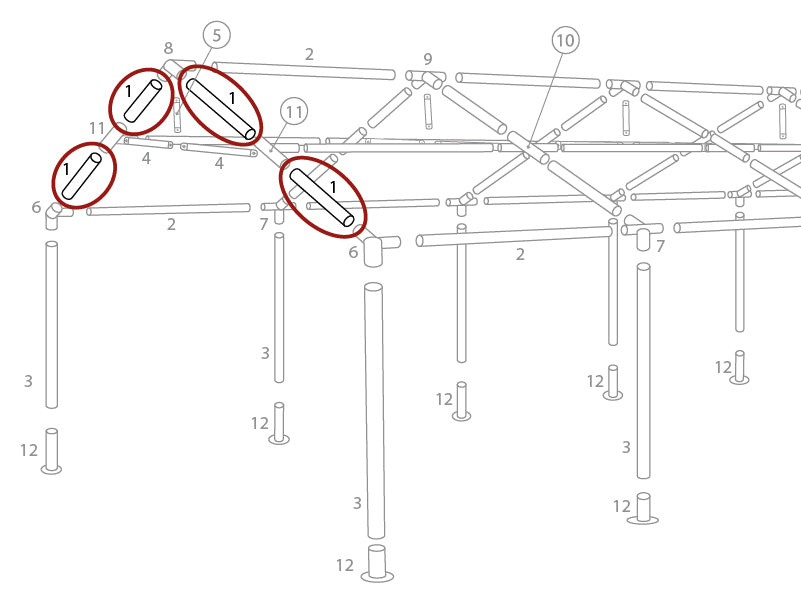 Caurule jumtam, Ø38mm, 1470mm