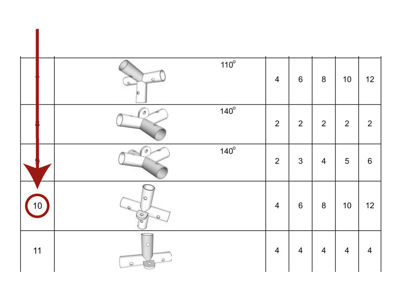 4-virzienu plakans savienojums ar atloku, Ø42mm, 250x250mm