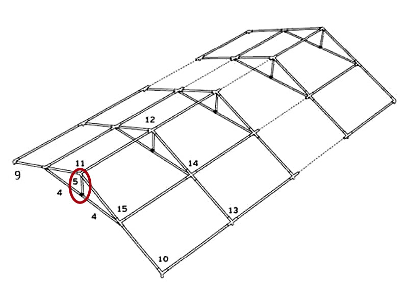 Giebelrohr vertikal, Ø25mm, 550mm