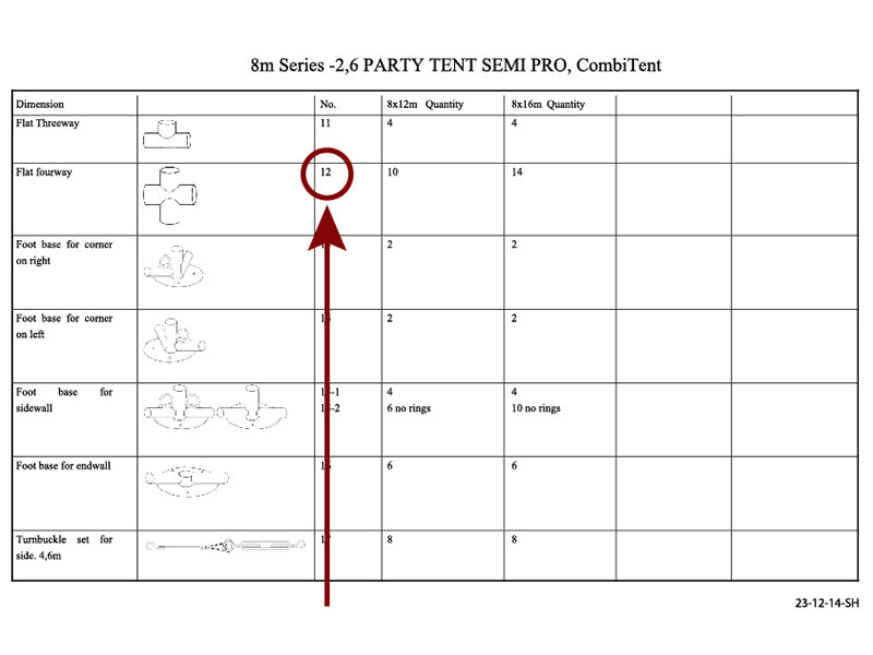 4 polių tvirtinimui, Ø42+Ø54mm 180°