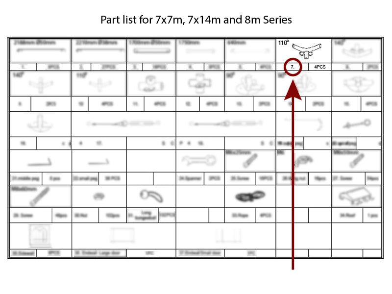 3-Wege-Verbindungsstück, Ø42+Ø54mm, 110°